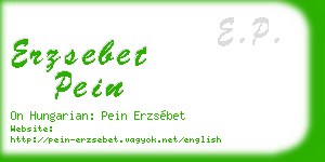 erzsebet pein business card